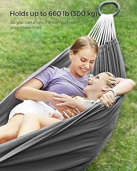 Amazon.com: SONGMICS Double Hammock, 98.4 x 59.1 Inches, 660